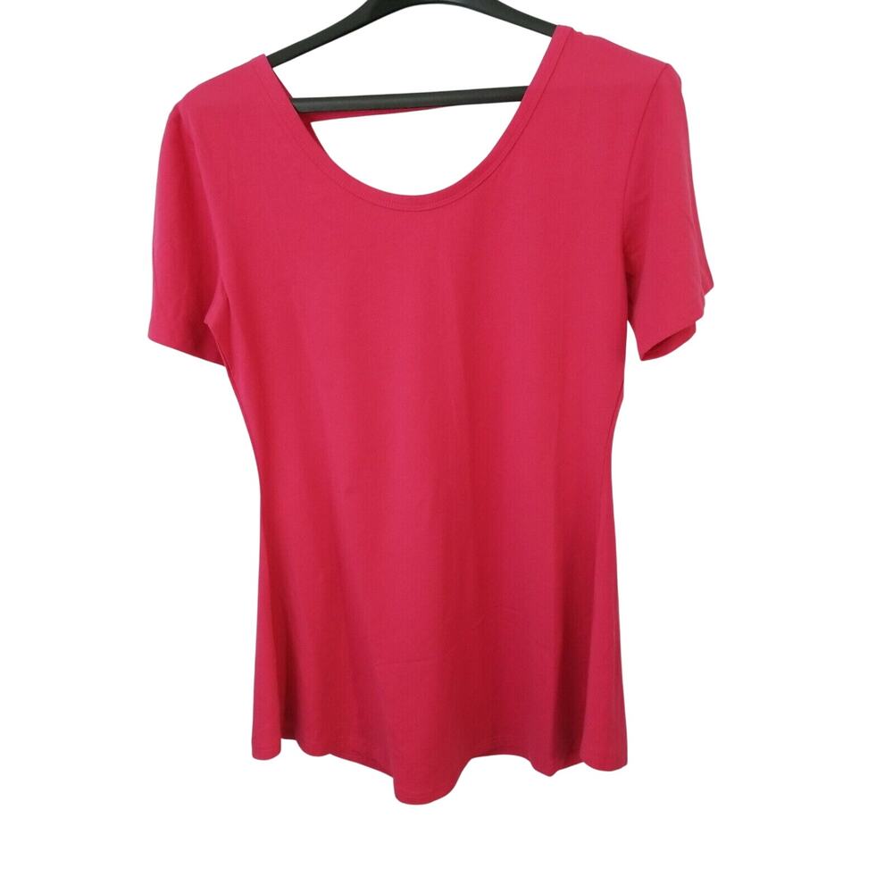 NWT Meaneor Pink Over Sized Tunic Blouse Size L 22321-0206